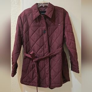Coach Quilted Burgundy Jacket